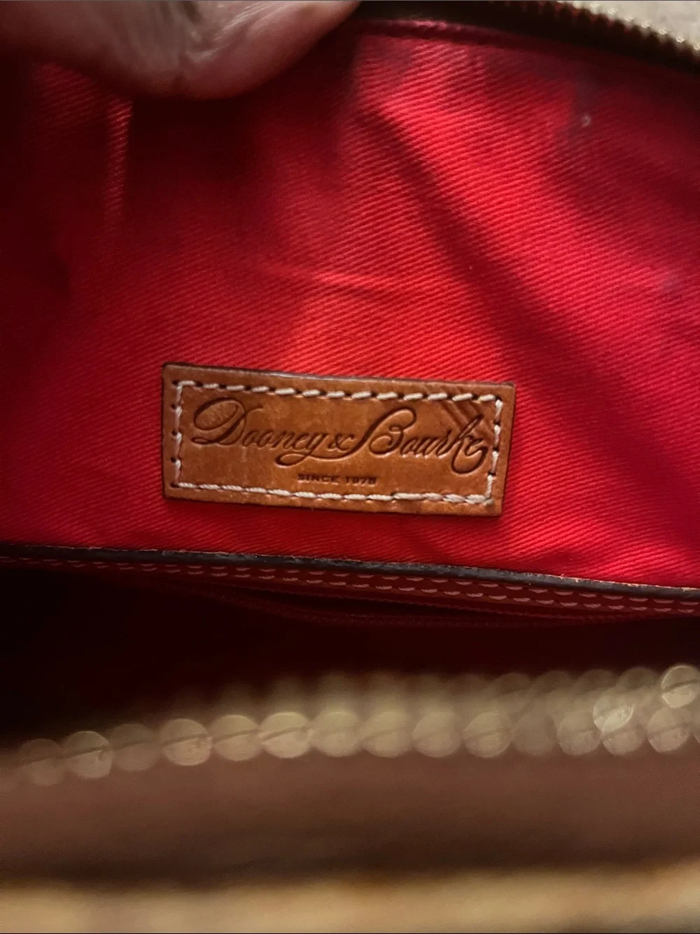 Dooney & Bourke Brown Croc-Embossed Leather Tote